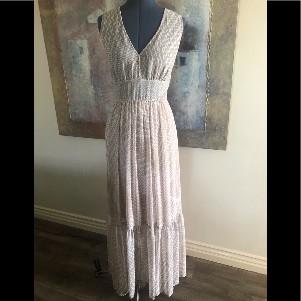 Gorgeous Calvin Klein Sheer Tiered Maxi
